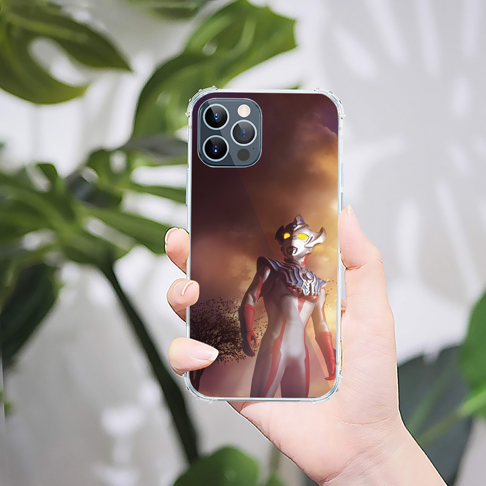 （画像用） ウルトラマン Ultraman 【iPhone 12シリーズ対応】透明スマホケース（クリアソフトケース）